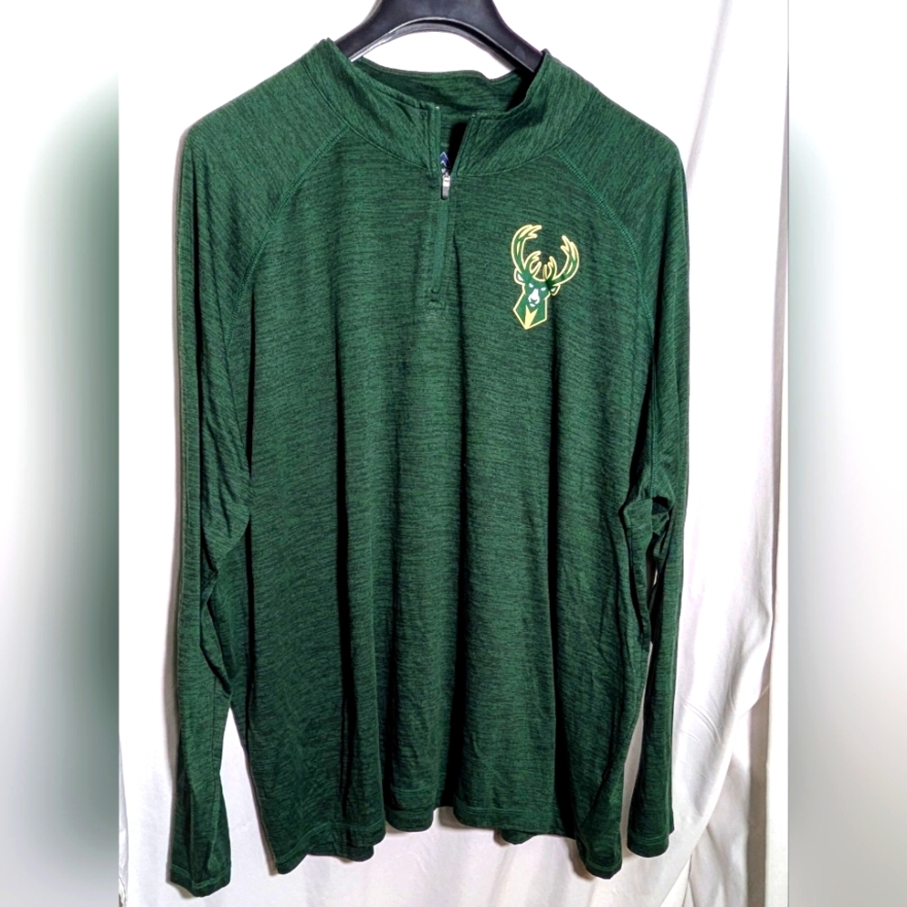 Men's Milwaukee Bucks 1/4 zip light weight pullover‎ | Size 4X